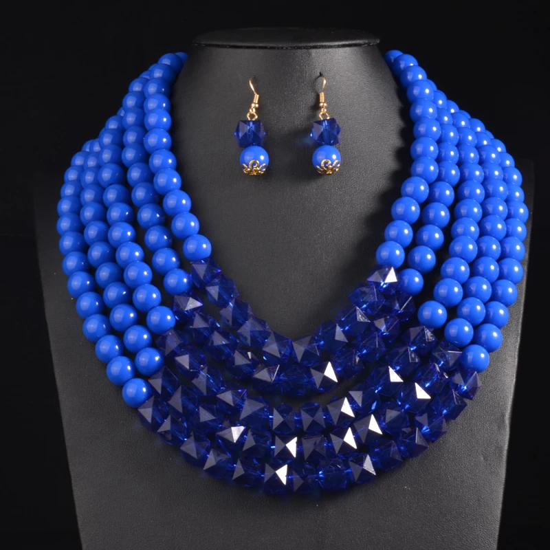 Африканские бусины ювелирный набор 2017 нигерийские Свадебные африканские 7