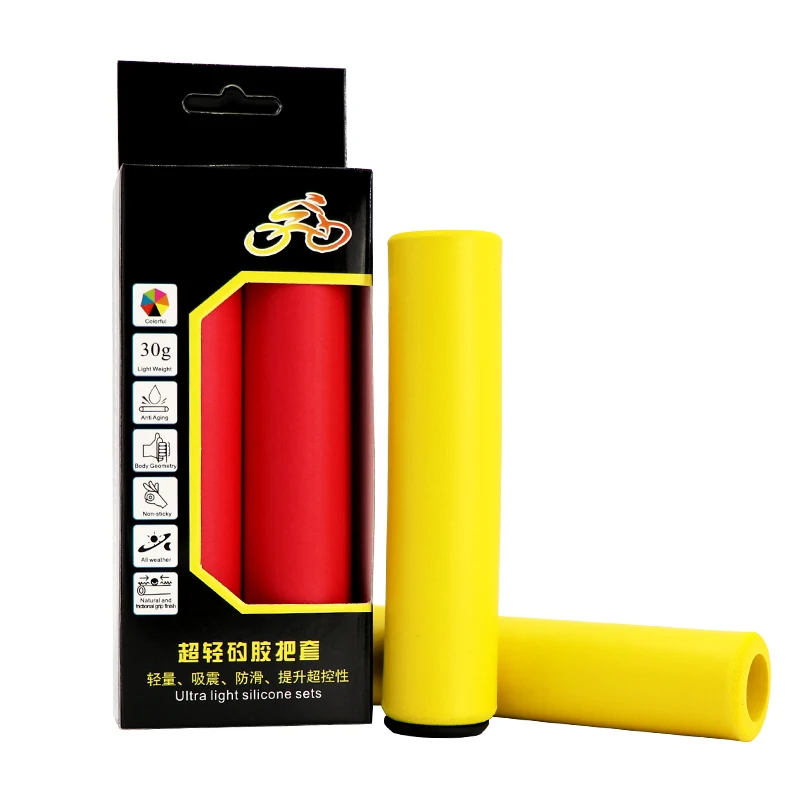 Противоскользящие ручки для горного велосипеда мягкие силиконовые губки руля MTB