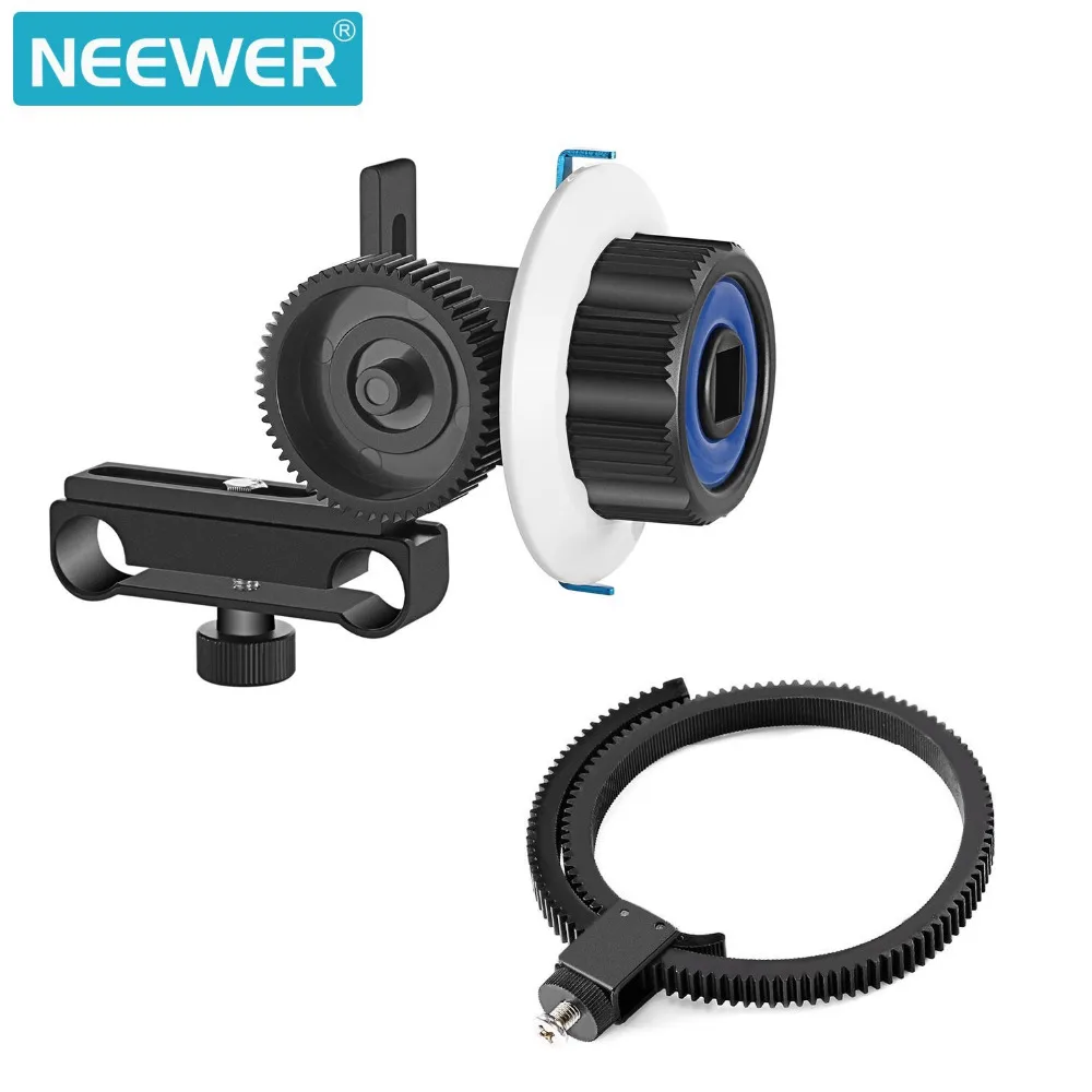 Neewer Follow Focus с зубчатым кольцом для Canon/Nikon/Sony/других DSLR видеокамер DV Video подходит 15