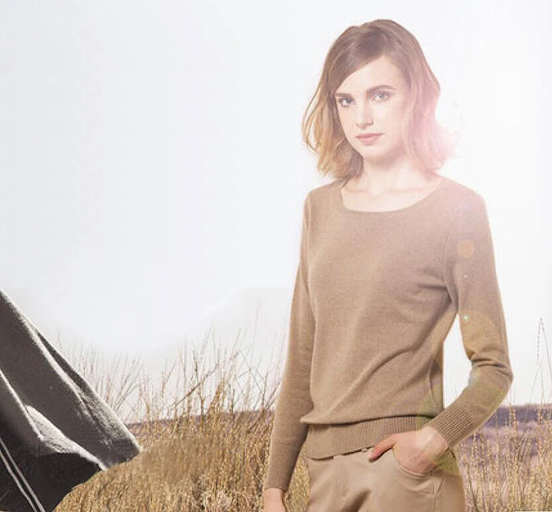 White Sweaters 100%Cashmere Sweater Women Fashion Khaki Black Pullover Solid Natural Fabric High Quality Free Shipping | Женская одежда