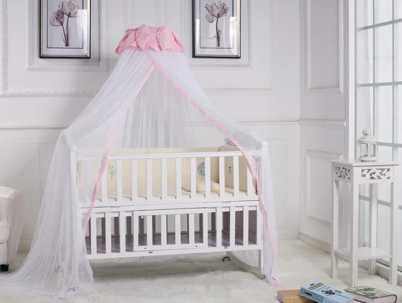 Baby Cribs baby nest baby bassinet solid wood newborn cradle bed with roller table lit enfant baby cot lit bebe white 104*61cm