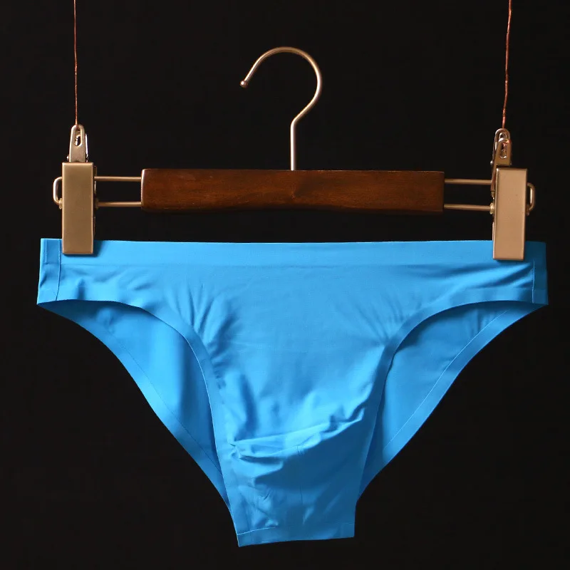 Мужские трусы с низкой талией бесшовные Однотонные из вискозы u-выпуклой