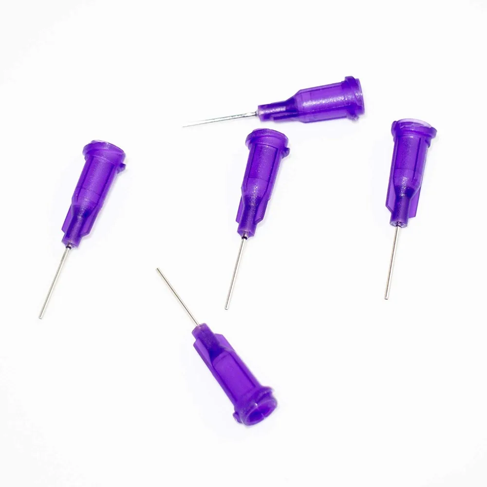 100 шт, шприц, дозирующие иглы с замком Luer 14 г, 15 г, 16 г, 18 г, 20 г, 21 г, 22 г, 23 г, 25 г, 27 г, длина 0,5 дюйма, тупой наконечник