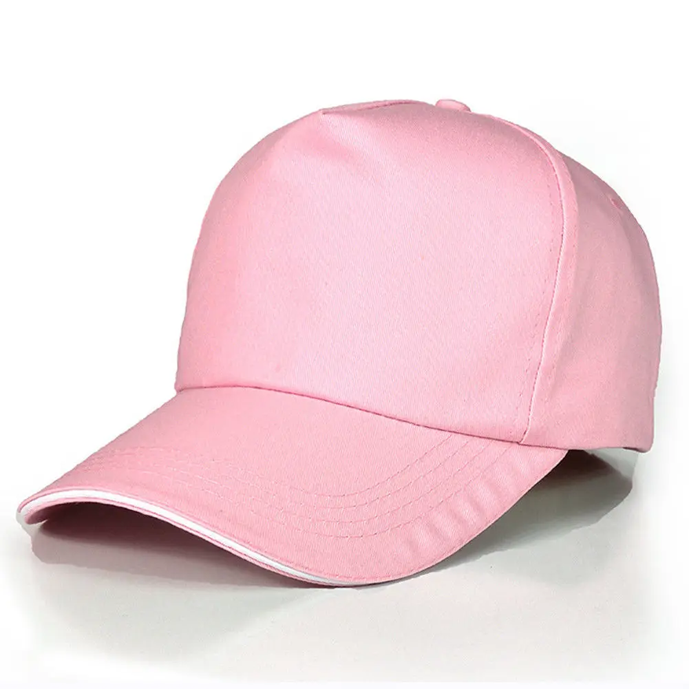 Розовый Модная новинка Мужская Женская Новая черная бейсболка Snapback кепка хип-хоп Регулируемая Кепка s - Цвет: Розовый