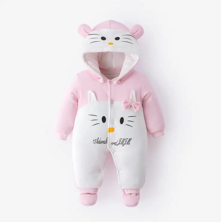 Комбинезон для маленьких мальчиков одежда девочек 2018 год зимний комбинезон с