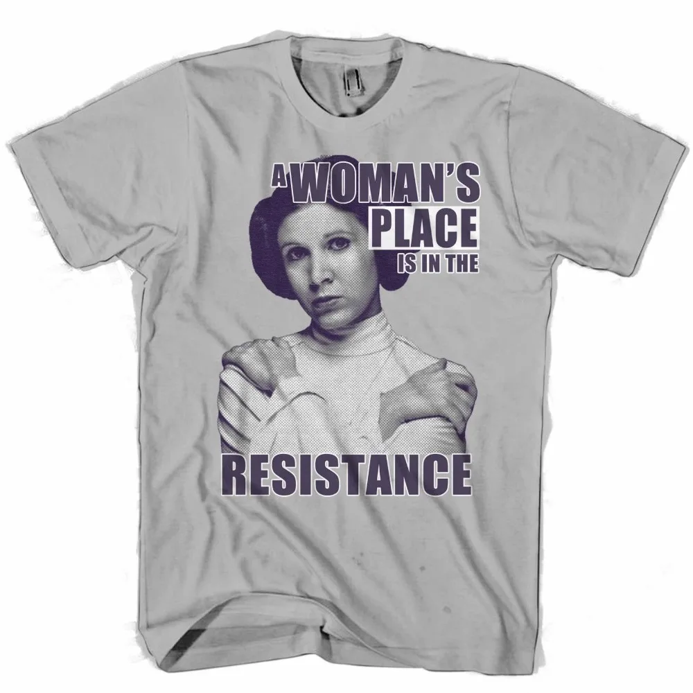 

A Womans Place Is In The Resistance Men'S Top 2019 Fashion Summer Short Sleeve Letters Print Men Cotton T Shirt