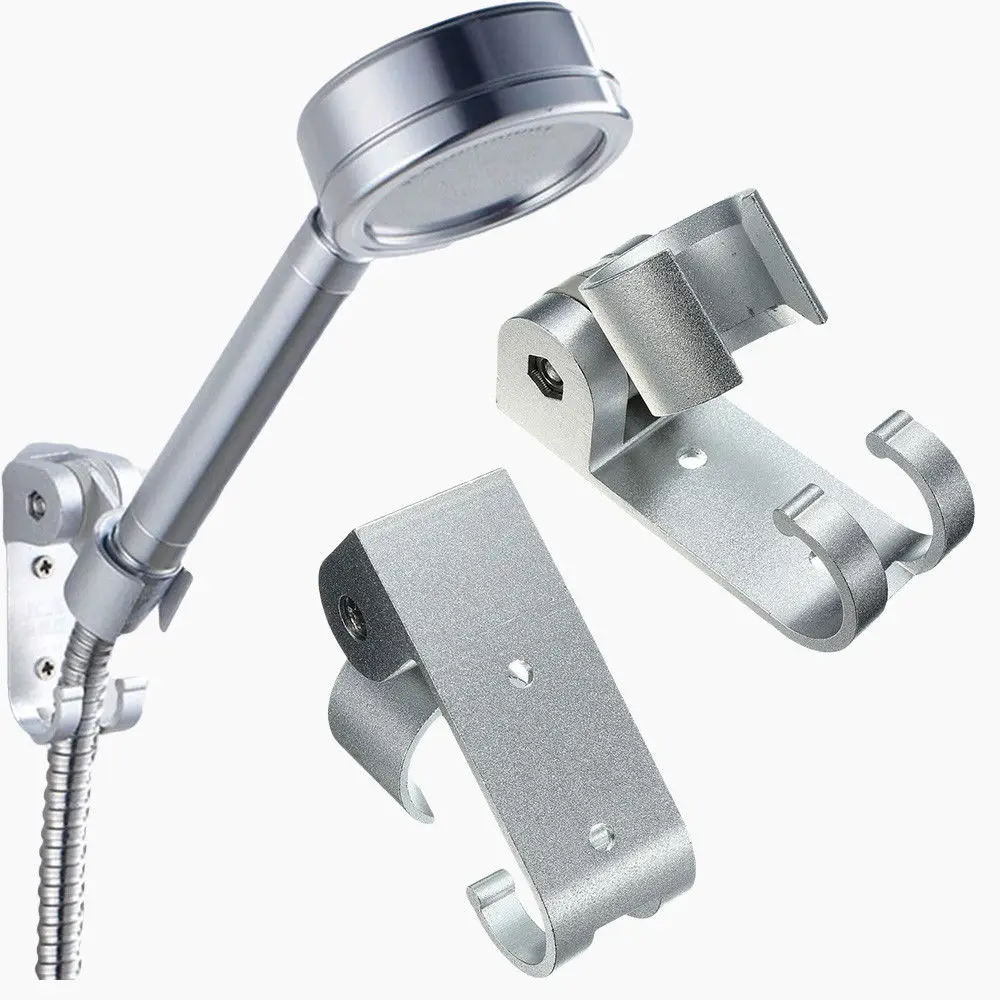 

Adjustable Bathroom Hand Held Shower Head Holder Bracket Wall Mount With Hook