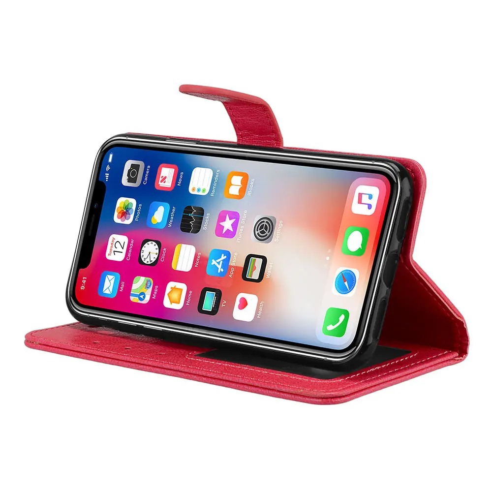 1pcs/lot Arrivels Wallet Leather PU Stand+TPU Cover Case with Photo frame for iPhone X | Мобильные телефоны и аксессуары