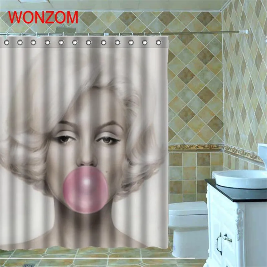 WONZOM 1 шт. Мэрилин Монро водонепроницаемый занавеска для душа Belle украшение ванной