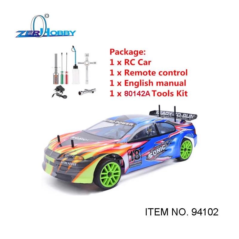WITH TOOL SET HSP гоночный Радиоуправляемый автомобиль SONIC 94102 1/10 масштаб 4WD на дороге нитро мощность Спорт ралли гонки 18CXP двигатель двойной скорости - Цвет: WITH TOOL SET