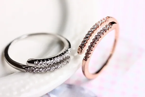 Микро паве циркония Регулируемые кольца для женщин Bijoux Новая мода ювелирные изделия кольцо милый подарок