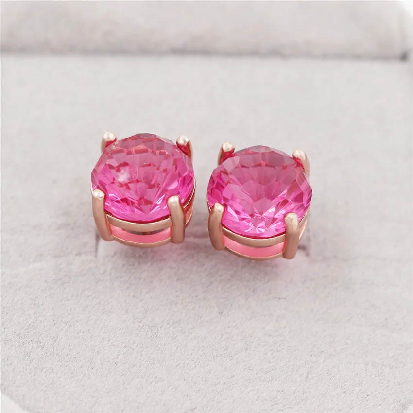 Almei серебро 925 пробы 6ct серьги гвоздики с красным топазом натуральный циркон