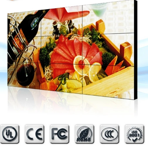With led hd display 3x3 LCD DID video wall walls 46 inch 5.3mm seamless tv for remote conference video meeting