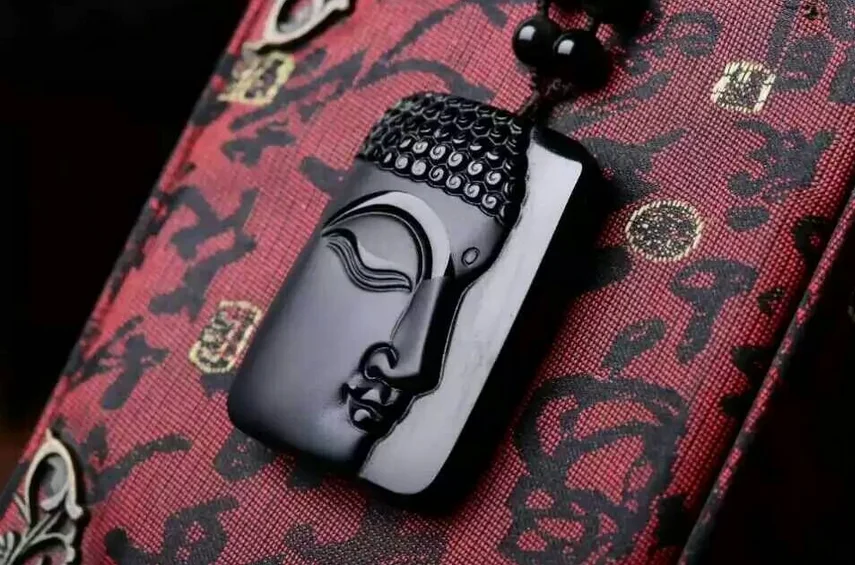 Горячая натуральная скульптура матовой стороны Будды кулон ожерелье AAA |