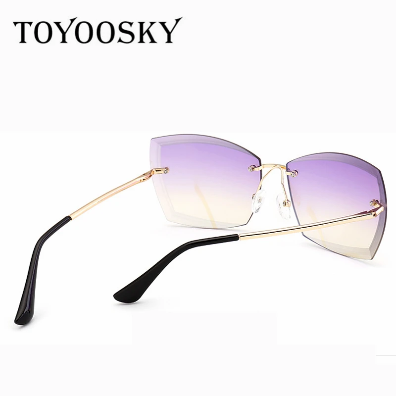 Toyoosky Солнцезащитные очки для женщин Для без оправы Очки модные Брендовая