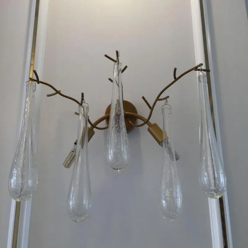 Современная хрустальная лампа настенный светильник для спальни прикроватная