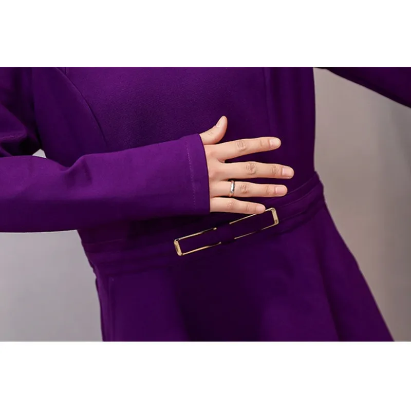 

Women Long Dress Autumn 2018 Winter Dress Ladies Party Dress Women's Elegant Retro Long-sleeved Slim Thin Casual Dresses S144