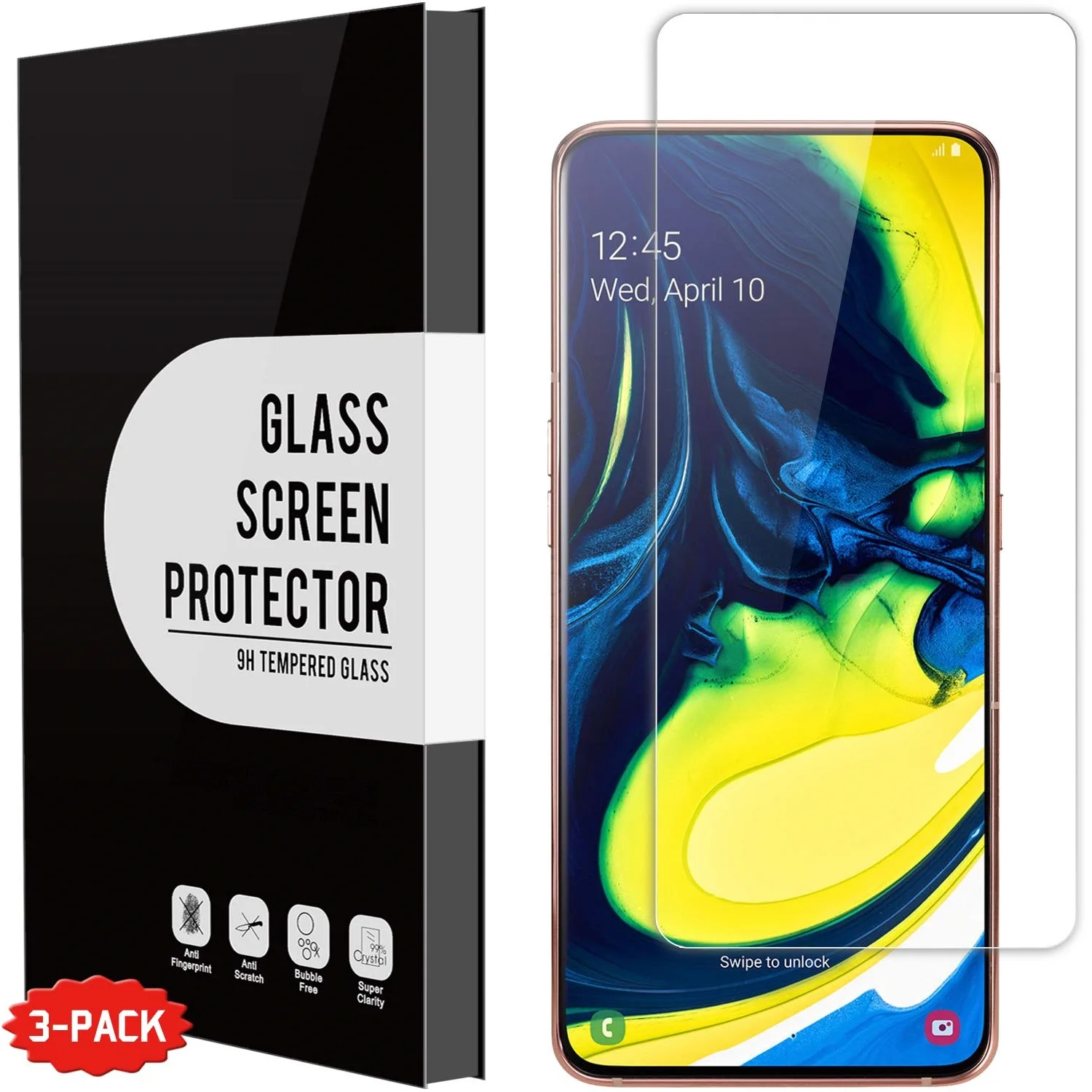 Защитная пленка для экрана samsung Galaxy A90 из закаленного стекла суперпрозрачная