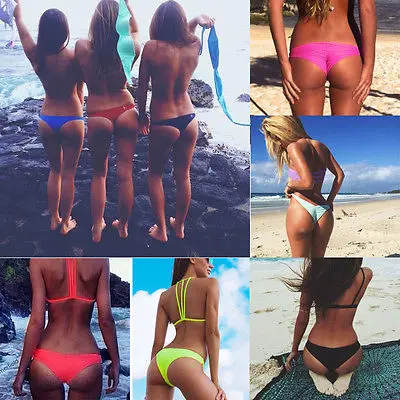 Лидер продаж пляжная одежда стринги женские бразильские жевательные трусики для