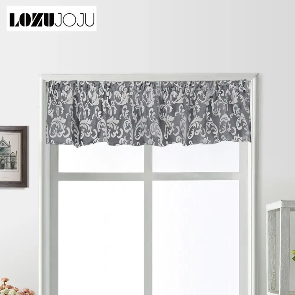 LOZUJOJU 1 шт. короткие занавески Valance Rod Pocket Leaves Stripe Drops кухонные окна универсальные