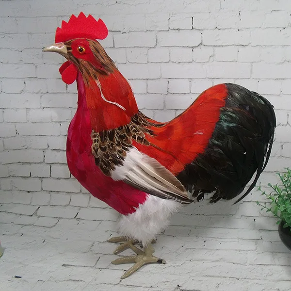 

wedding decoration crafts handmade Special offer Chicken Rooster called simulation animal ornaments theme hotel Decor props cock
