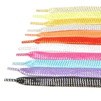 1 pair 43 flat shoelaces gold silver shoe laces party camping shoelaces glowing canvas strings 110cm straps drop shipping