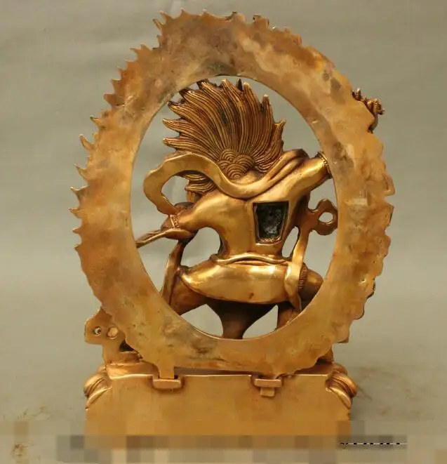 Бесплатная доставка S01418 10 дюймов тибетская буддистская бронза техника