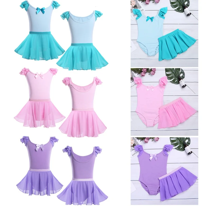 2Pcs Gymnastics Leotard for Girls Ballet Dress Kids Dance Wear Costumes Leotards Girl Ballerina Clothes | Детская одежда и обувь