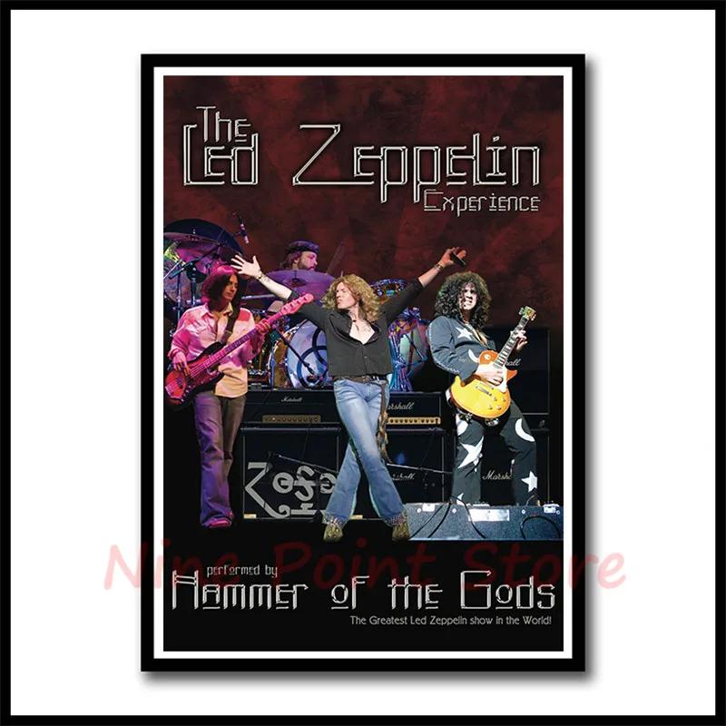 Led Zeppelin рок-музыка с покрытием бумажные Плакаты для дома спальни общежития Настенный декор Бескаркасный плакат - Цвет: Шоколад