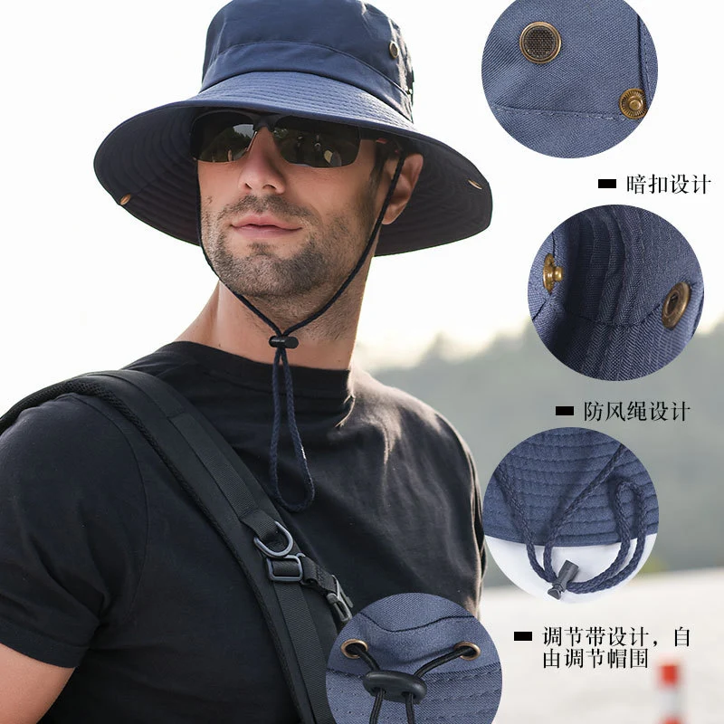 Spring Summer Fisherman's Hat Men's Bucket Outdoor Mountaineering Fishing Male Sun for Men Women Casual Cap | Аксессуары для