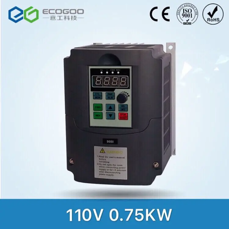 110V 0.75kw VFD Variable Frequency Drive Inverter / VFD Input 1HP 110V Output 3HP 110V frequency inverter