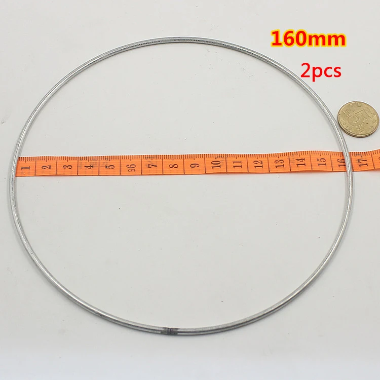 160mm 2pcs 1 упак./лот большой Ловец снов круг кольцо ремесло 35-160 мм металлические кольца для мечта Ловушки для обручи висит DIY Инструменты для наращивания волос аксессуары - Цвет: 160mm 2pcs