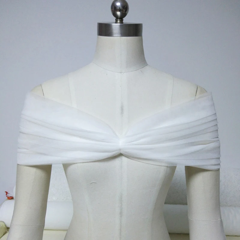 Женский короткий Свадебный жакет lakshmidress болеро с открытыми плечами рюшами и