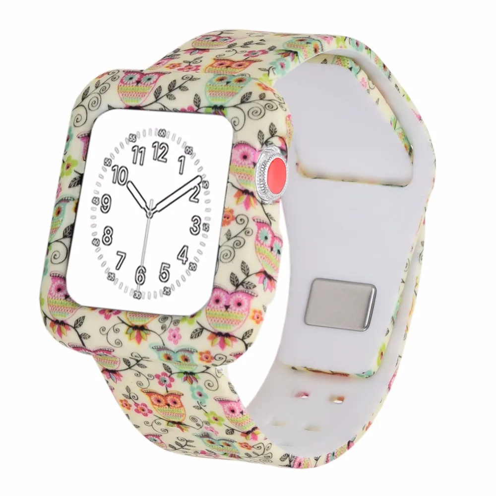Bemorcabo силиконовый ремешок для часов с защитным чехлом для iwatch ремешок 38 мм 42 мм для Apple Watch 3 2 1 серия ремешок nato