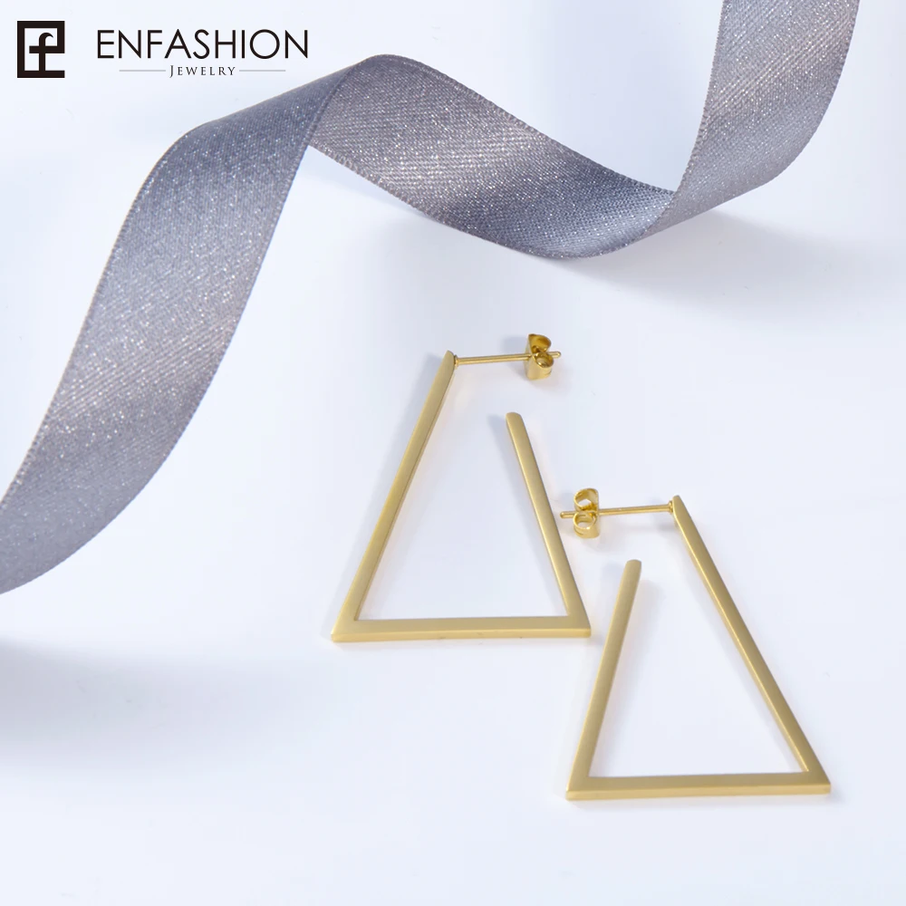 Ювелирные изделия Enfashion геометрические маленькие треугольные серьги золотого