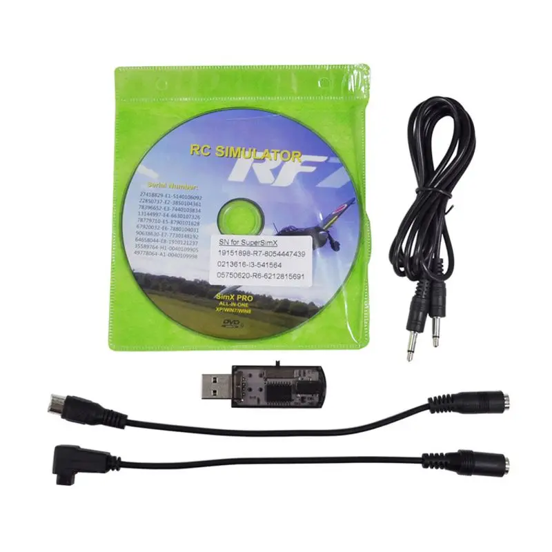 Радиоуправляемый USB симулятор полета 22 в 1 с кабелями для G7 Phoenix 5 0 Aerofly XTR VRC FPV