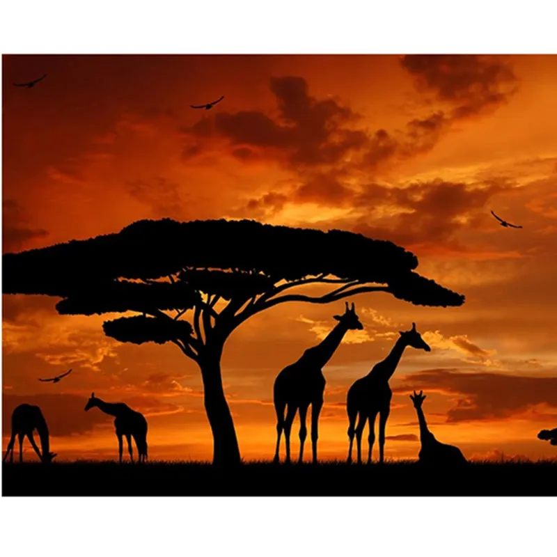Алмазная живопись 5d &quotсделай сам&quot животное жираф вышивка крестиком картина