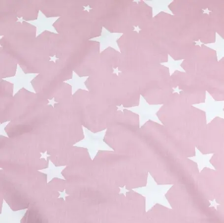 pink Syunss Diy Лоскутная Ткань для квилтинга детские кроватки подушки платье Шитье Tissus синий Альпака со звездами печатная хлопковая ткань Tecido - Цвет: pink