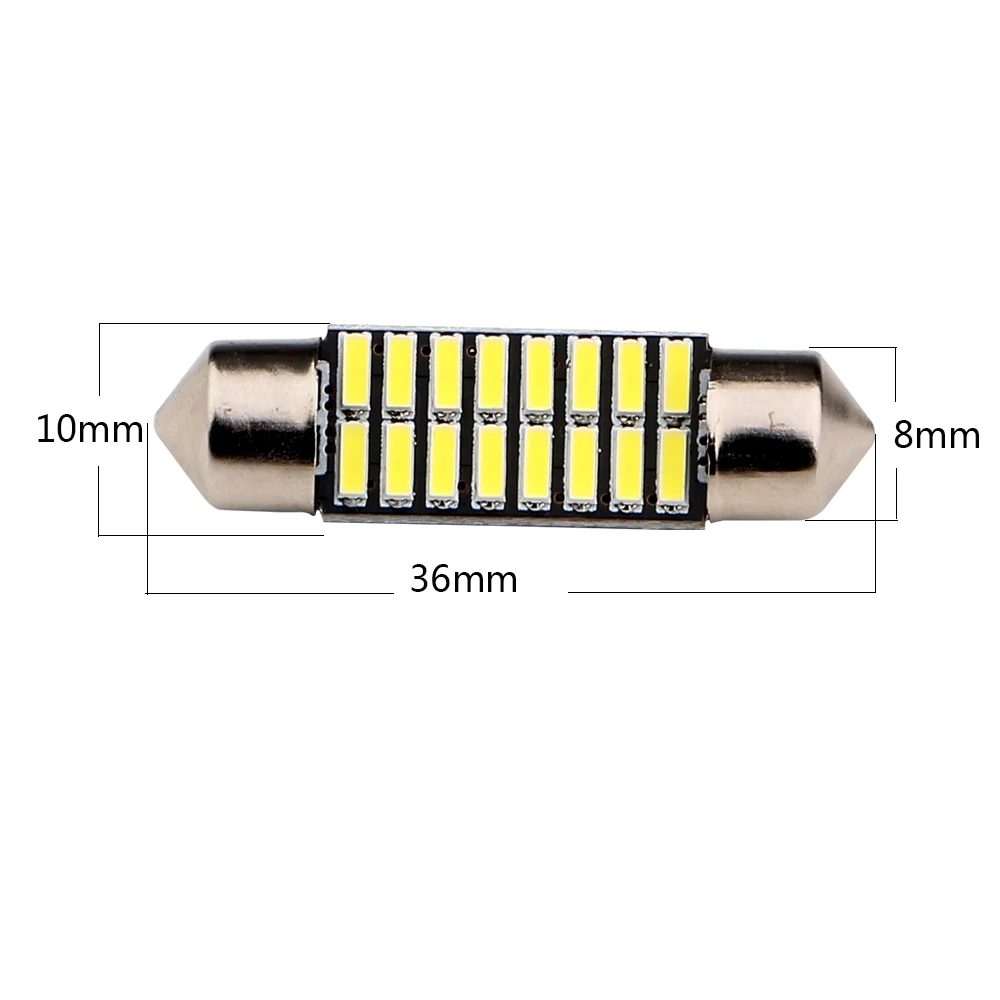 10 шт./лот Автомобильные светодиодные гирлянды 31 мм 36 39 41 C5W 16 SMD Led 4014 лампы|led festoon