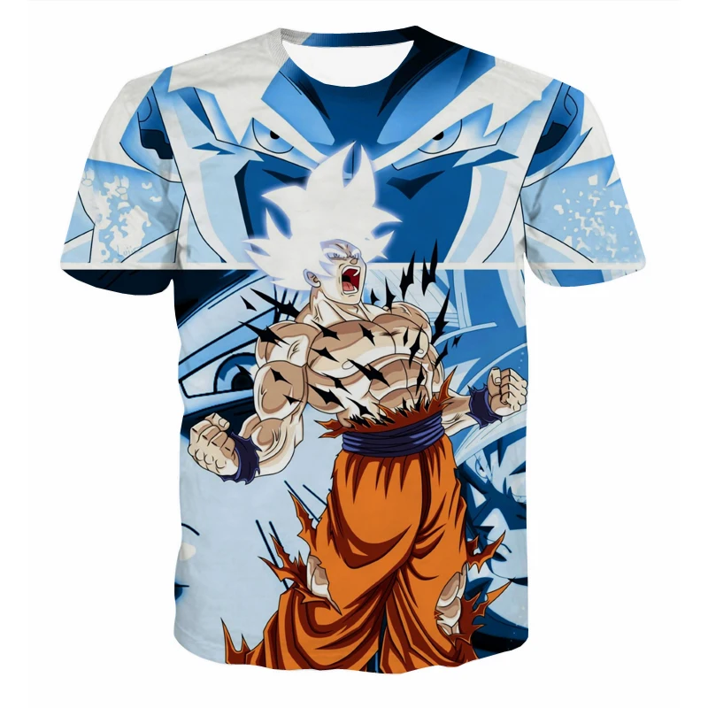 Dragon Ball Z/мужские летние футболки, 3D принт, Супер Саян, малыш, Сон Гоку, черный Бог, Zamasu, Вегета, джирен, драконий жемчуг, футболка, топы