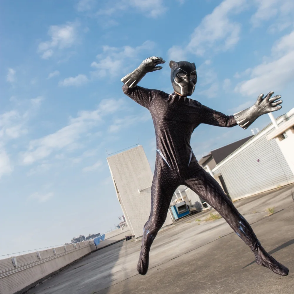 2018 Костюм черной пантеры из фильма комбинезон Черная пантера костюм супергероя