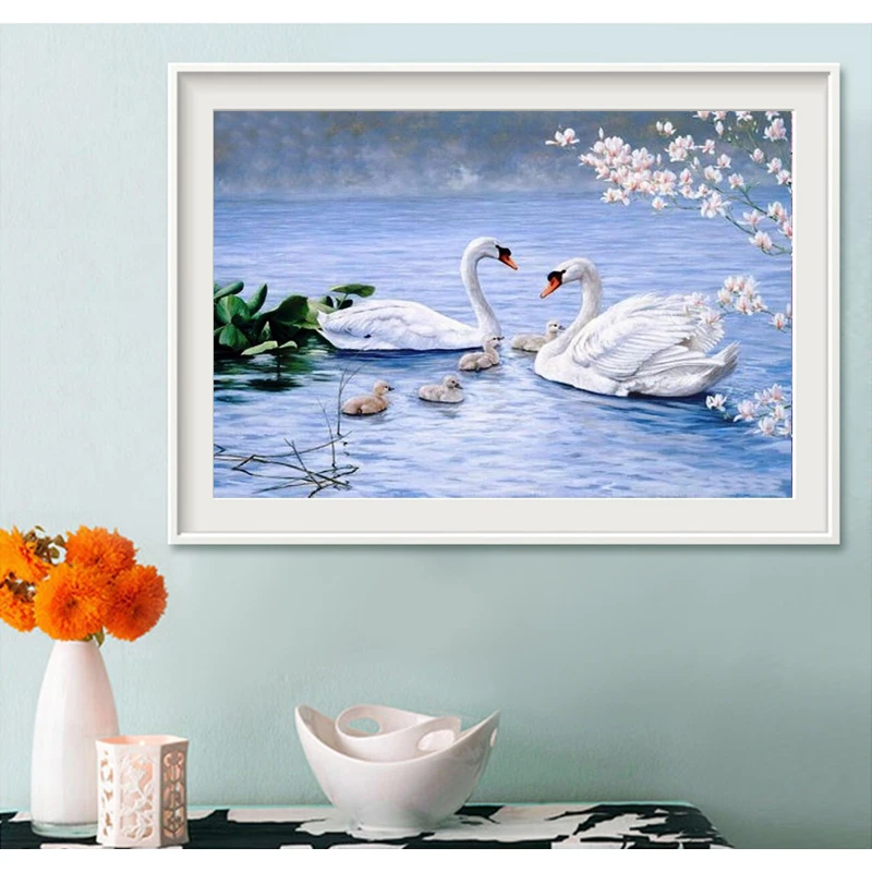 LaoJieYuan DIY Лебедь вышитые алмазами картина вышивка крестом Алмазная картина Стразы Кристалл домашнее украшение с бриллиантами