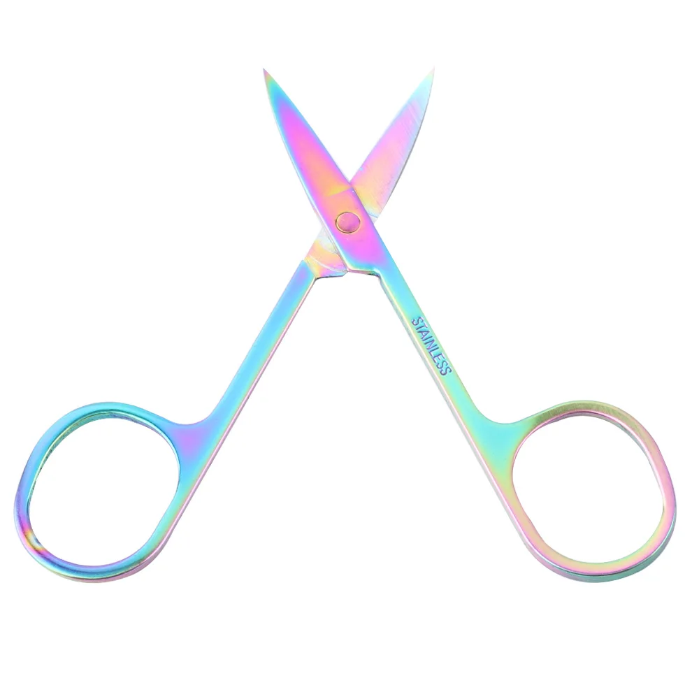 1 шт. новые модные портативные ножницы для стрижки бровей и из нержавеющей стали