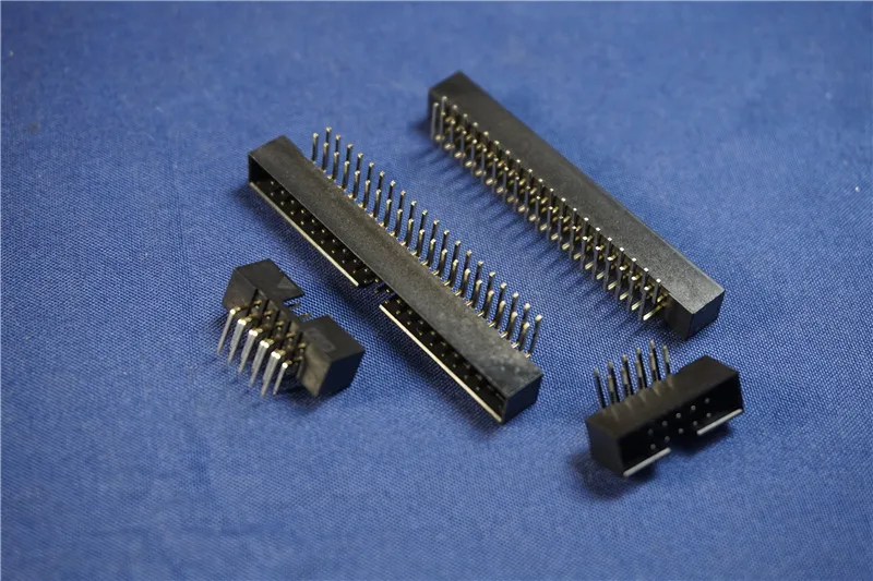 100 шт. 0 079 &quot2 мм PCB IDC Box Header 6 8 10 12 14 16 18 20 24 26 30 34 40 60 Pin сквозное отверстие