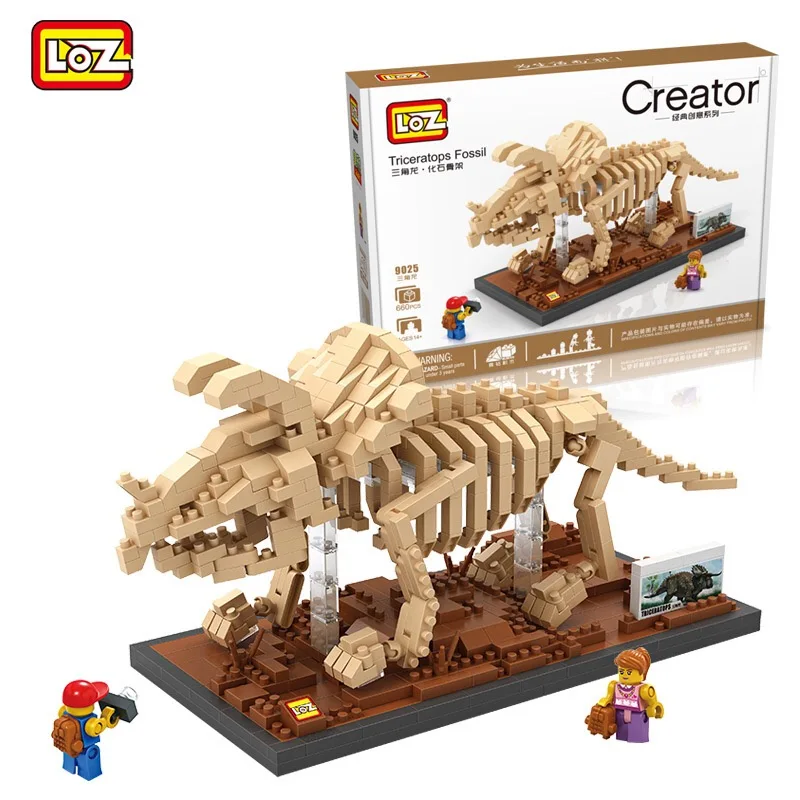 Строительные блоки LoZ Tyrannosaurus Rex Fosiles T череп модель DIY сборка игрушечный