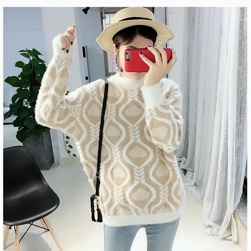 Alien Kitty Winter Simple Pullover High Quality Elegant Sweater Outwear Stylish New Loose Casual Fresh Knitted Thicken All-Match | Женская