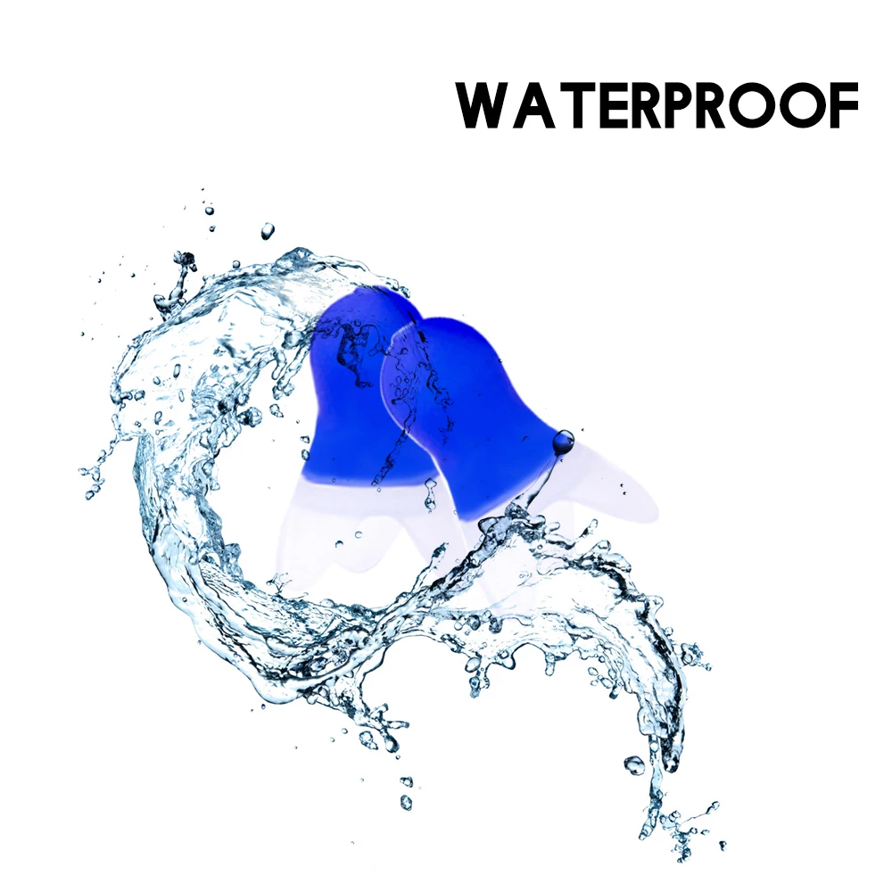 1 пара Водонепроницаемый Мягкие силиконовые вкладыши Вилки Шум шумоподавления