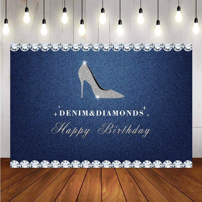 NeoBack пользовательские фотографии фоны джинсовые бриллиантовые туфли на высоких