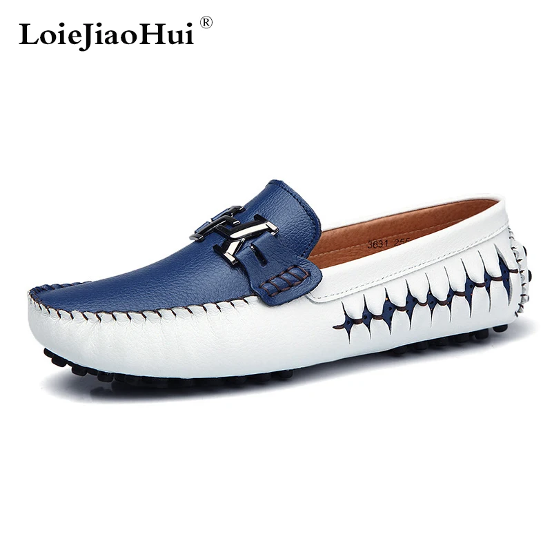 New Fashion Men High Quality Genuine Leather Loafers Luxury Brand Casual Flats Lazy Shoes Lightweigh Moccasins Driving | Обувь