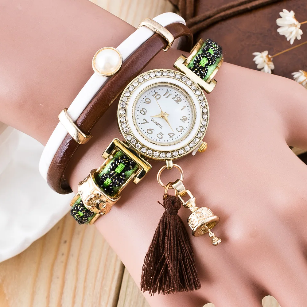 2017 новые модные женские часы-браслет с кожаным ремешком повседневные наручные